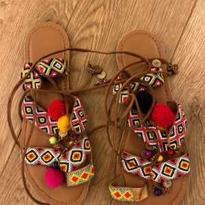 River Island Multicolor Beaded Slippers